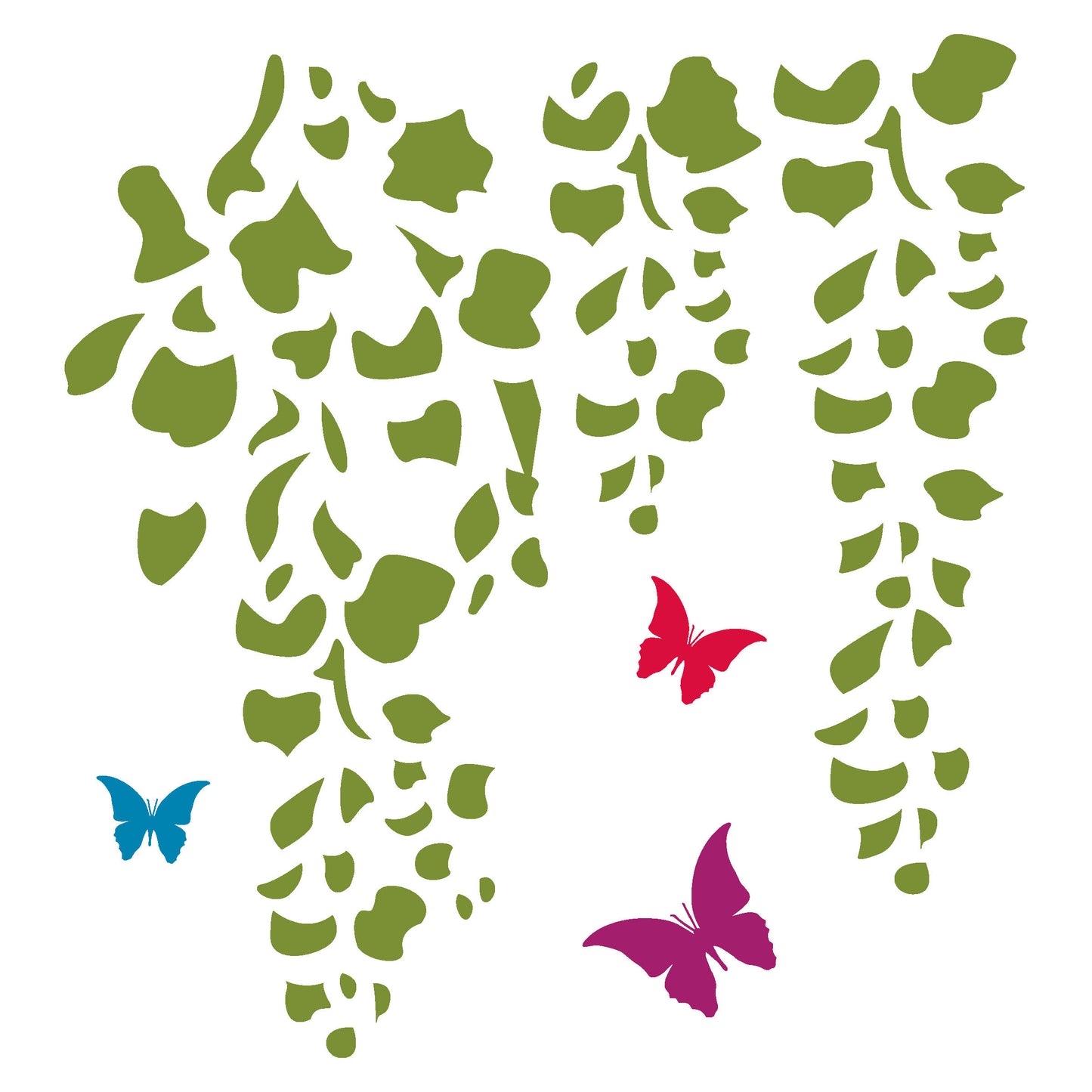 MaxxxMart-Leaves Pattern Wall stencil (Inches)