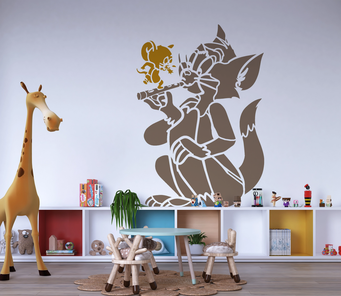 MaxxxMart - Cartoon Wall Stencil (Inches)