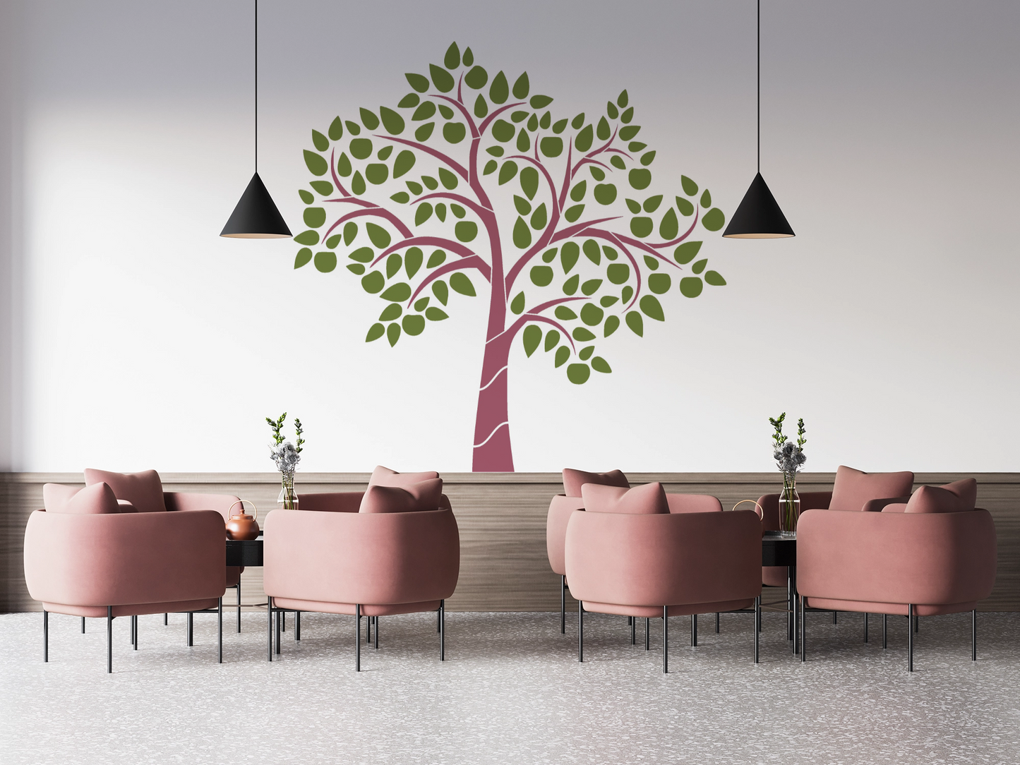 MaxxxMart-Trees And Branches Wall stencil (Inches)