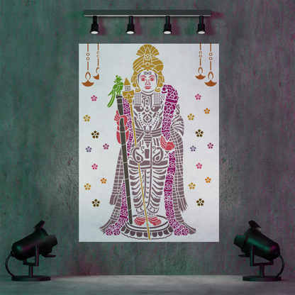 MaxxxMart - God Theme Wall Stencil-2 (Inches)