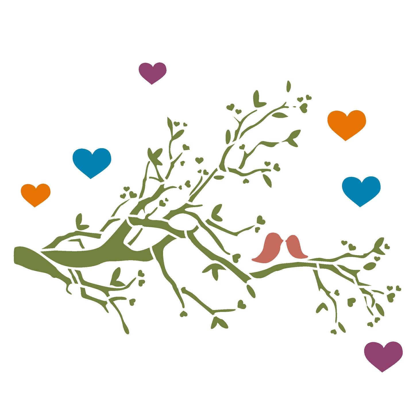 MaxxxMart-Trees And Branches Wall stencil (Inches)