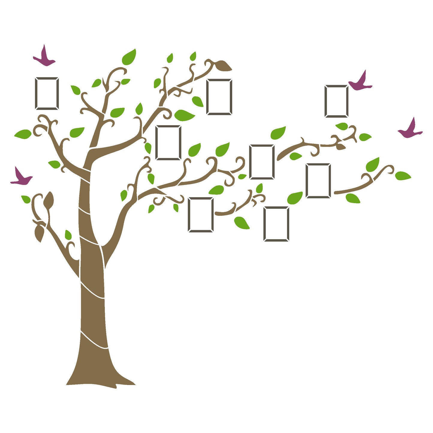 MaxxxMart-Trees And Branches Wall stencil (Inches)