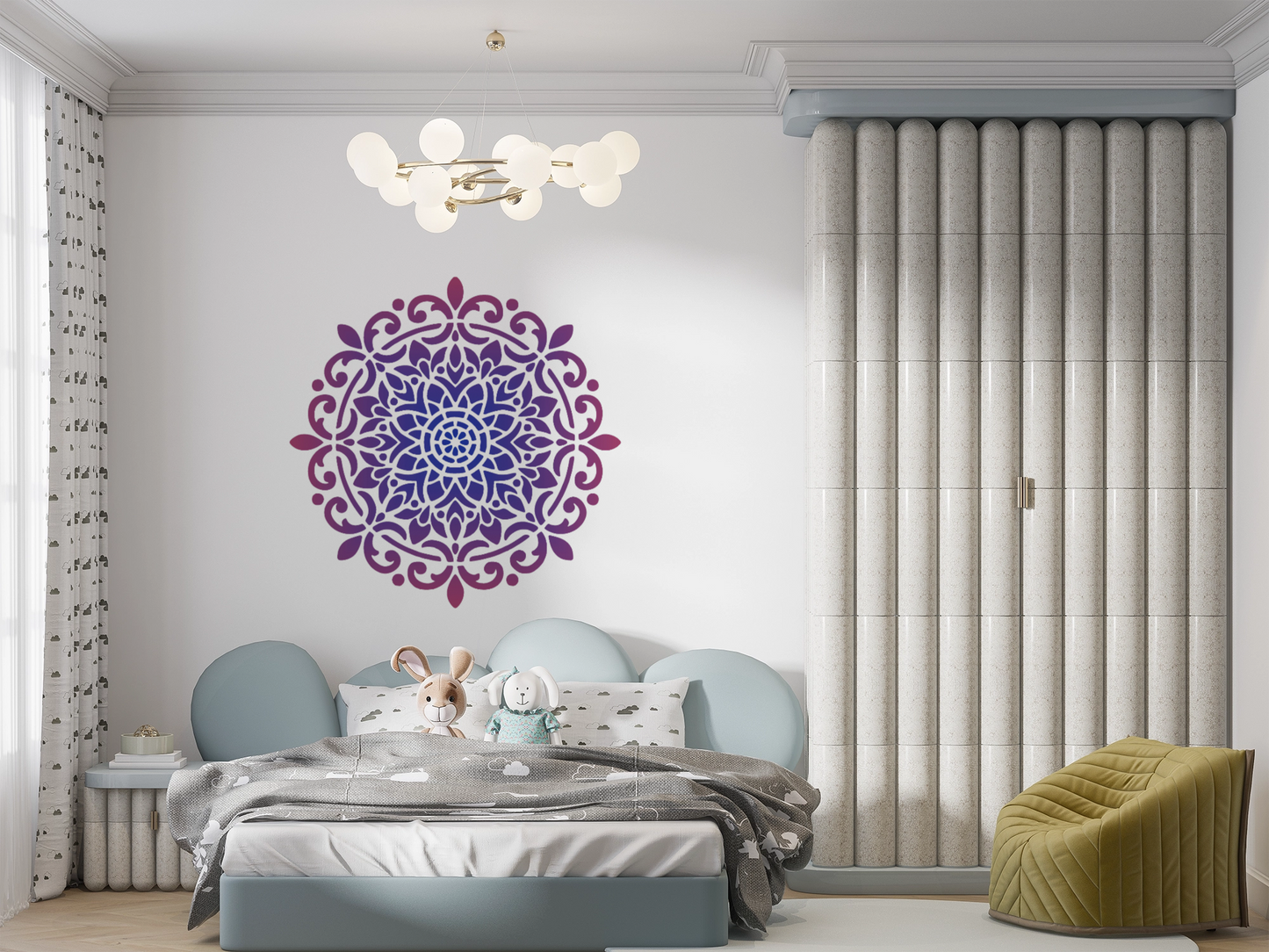 MaxxxMart -Multi Theme Wall Stencil-5 (Inches)