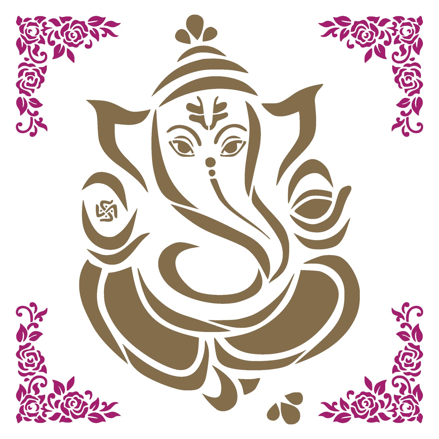 MaxxxMart - God Theme Wall Stencil-2 (Inches)