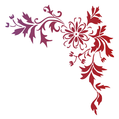 MaxxxMart-Floral Pattern  Wall stencil (Inches)