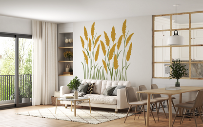 MaxxxMart-Leaves Pattern Wall stencil (Inches)