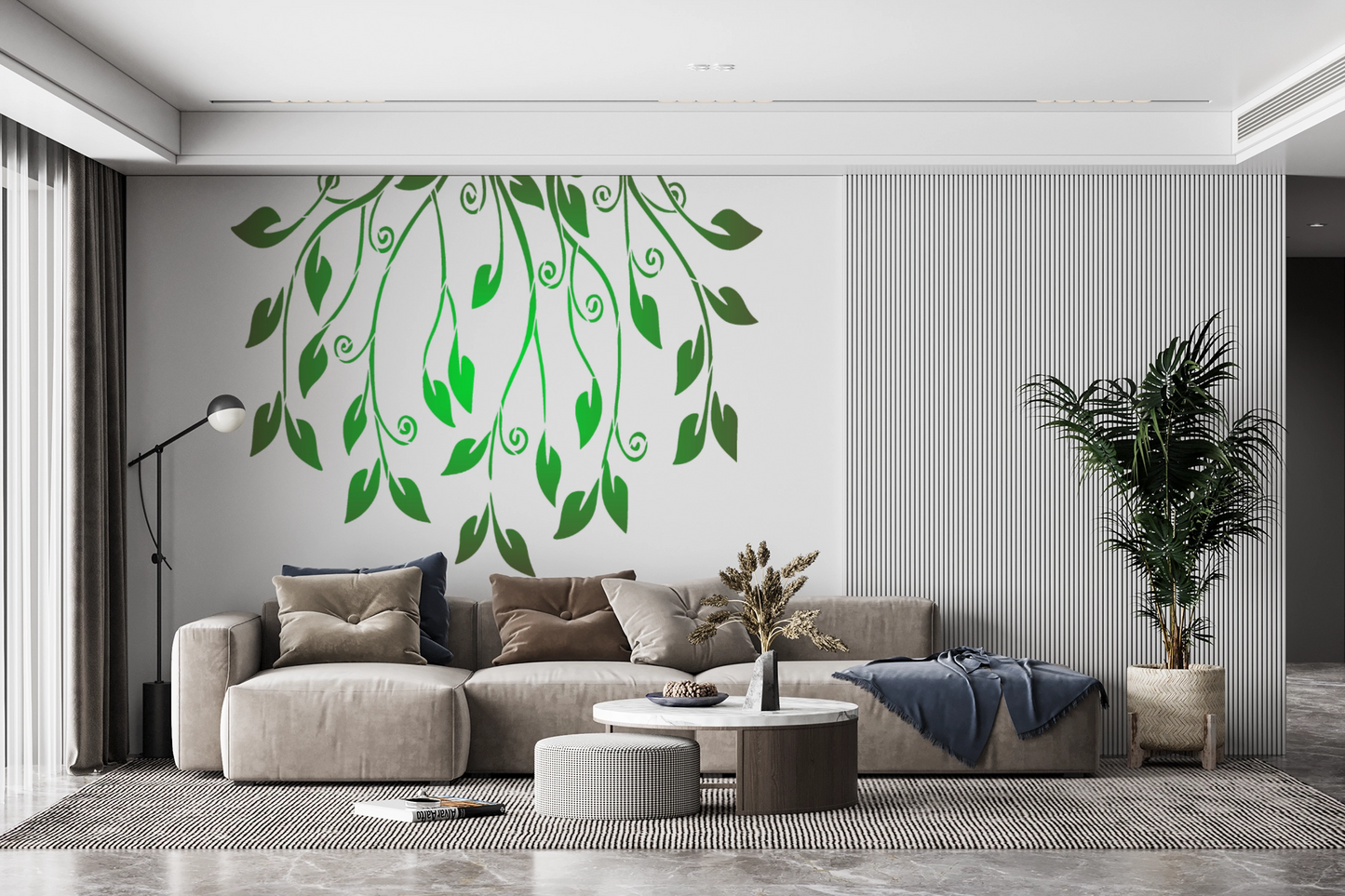 MaxxxMart-Leaves Pattern Wall stencil (Inches)