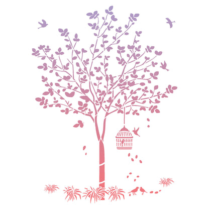 MaxxxMart - Trees And Branches Wall Stencil-7 (Inches)