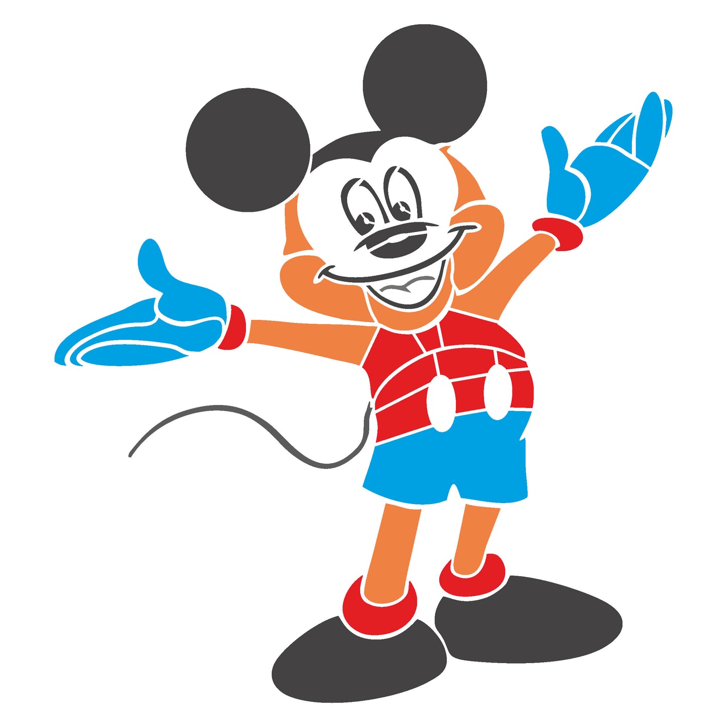 MaxxxMart -Cartoon  Wall Stencil-2 (Inches)