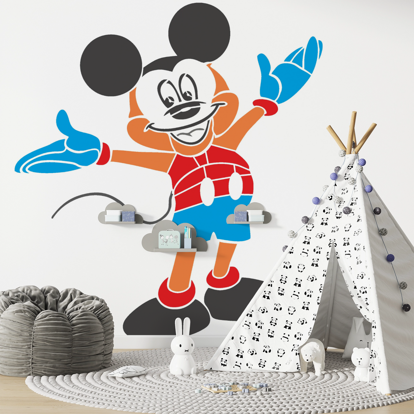 MaxxxMart -Cartoon  Wall Stencil-2 (Inches)