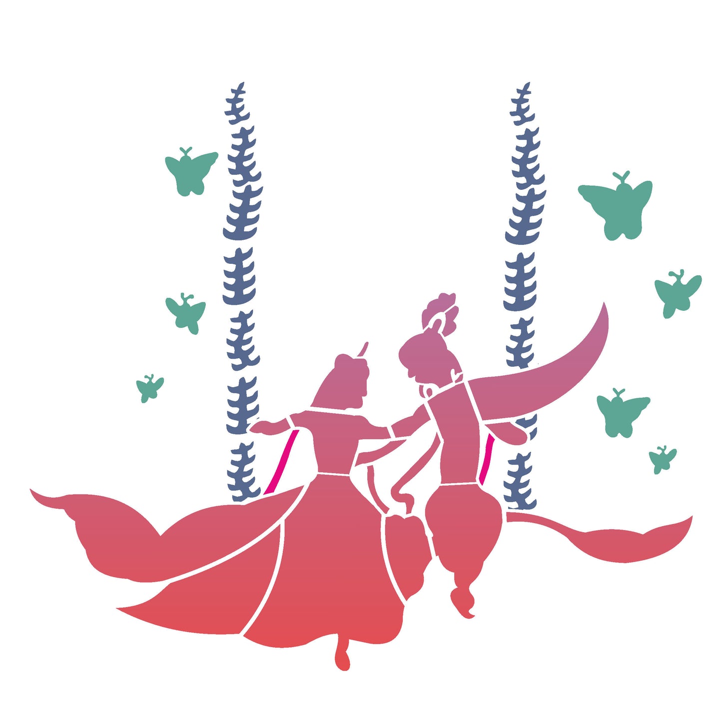 MaxxxMart - Love Theme And Frame Wall Stencil(Inches)