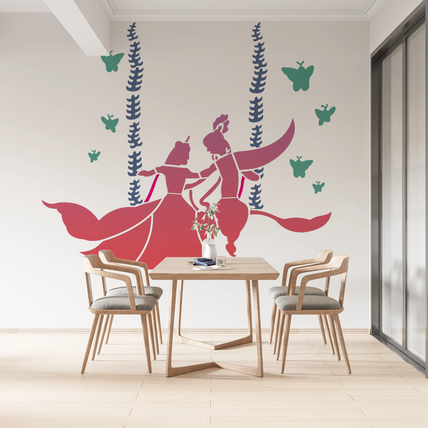 MaxxxMart - Love Theme And Frame Wall Stencil(Inches)