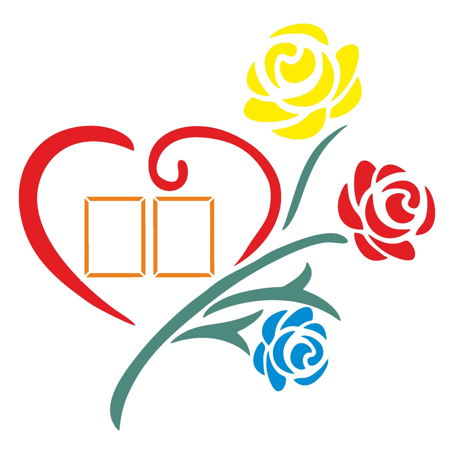 MaxxxMart - Love Theme And Frame Wall Stencil(Inches)