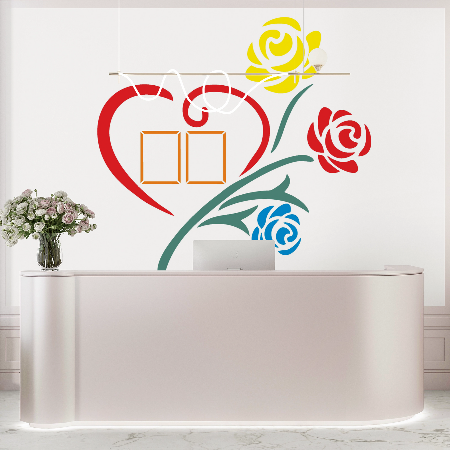MaxxxMart - Love Theme And Frame Wall Stencil(Inches)