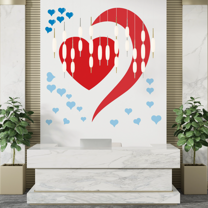 MaxxxMart - Love Theme And Frame Wall Stencil(Inches)