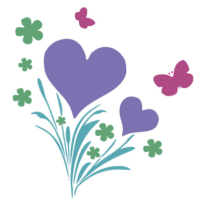 MaxxxMart - Love Theme And Frame Wall Stencil(Inches)