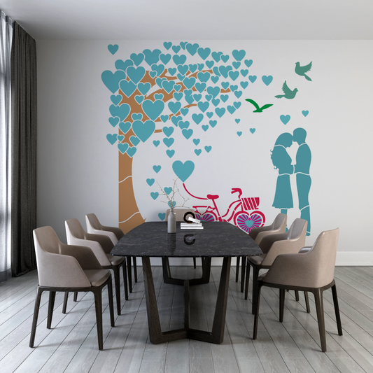 MaxxxMart - Love Theme And Frame Wall Stencil(Inches)