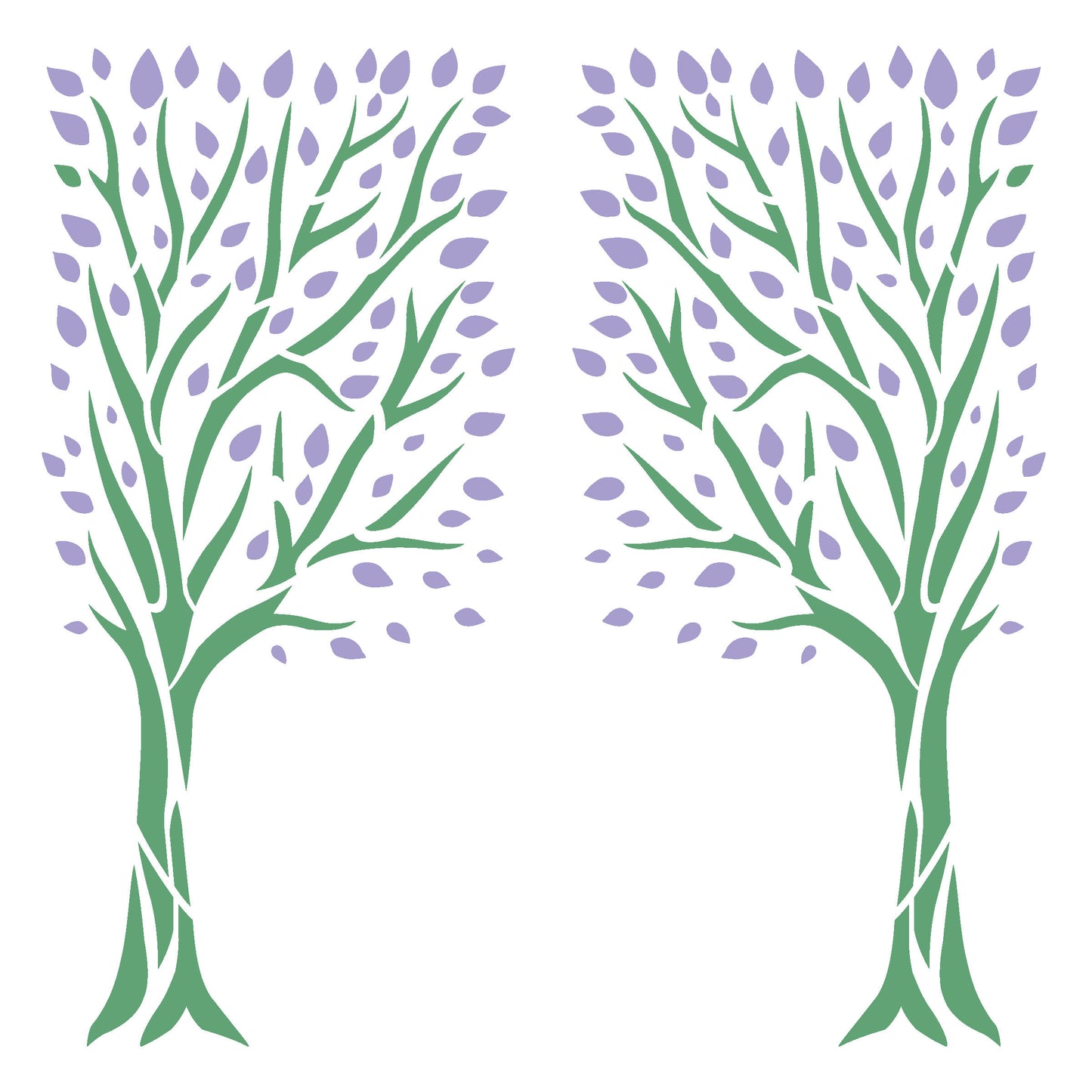 MaxxxMart - Trees And Branches Wall Stencil-7 (Inches)