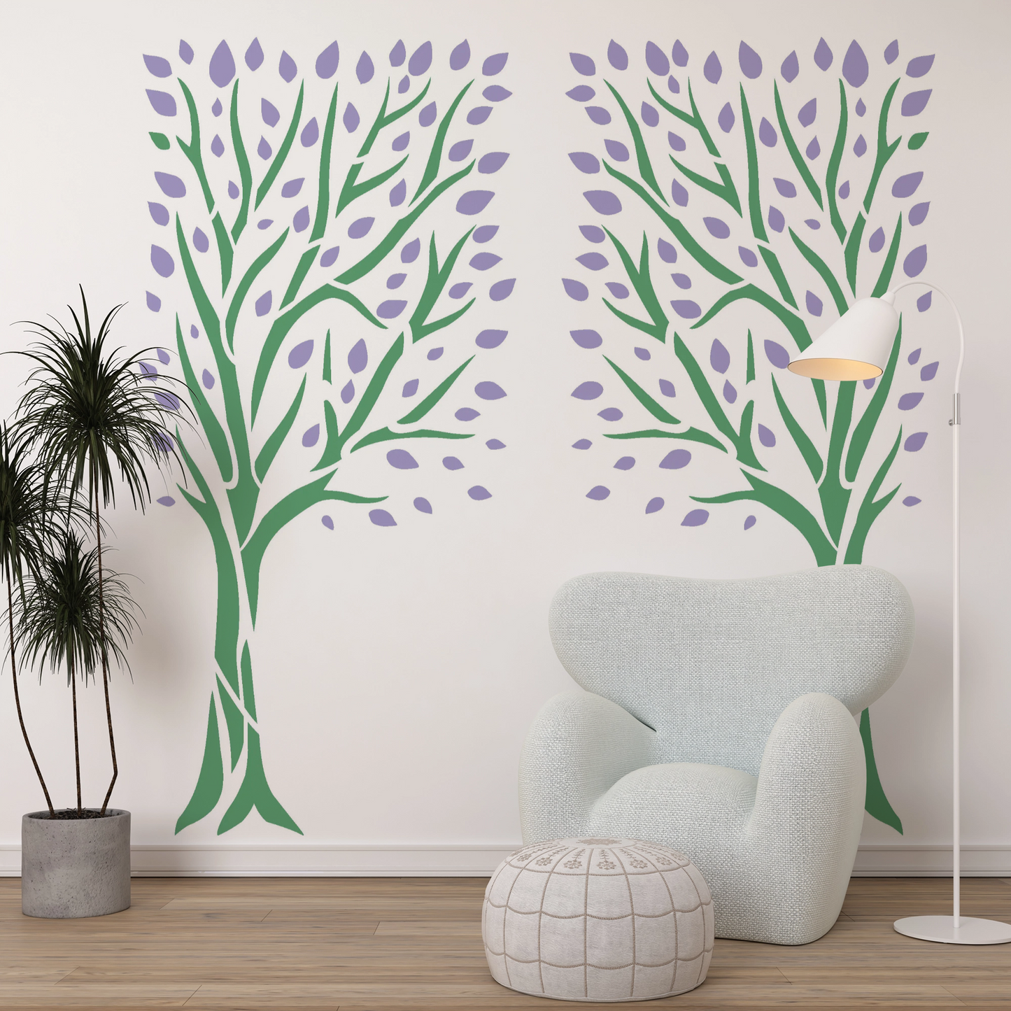 MaxxxMart - Trees And Branches Wall Stencil-7 (Inches)