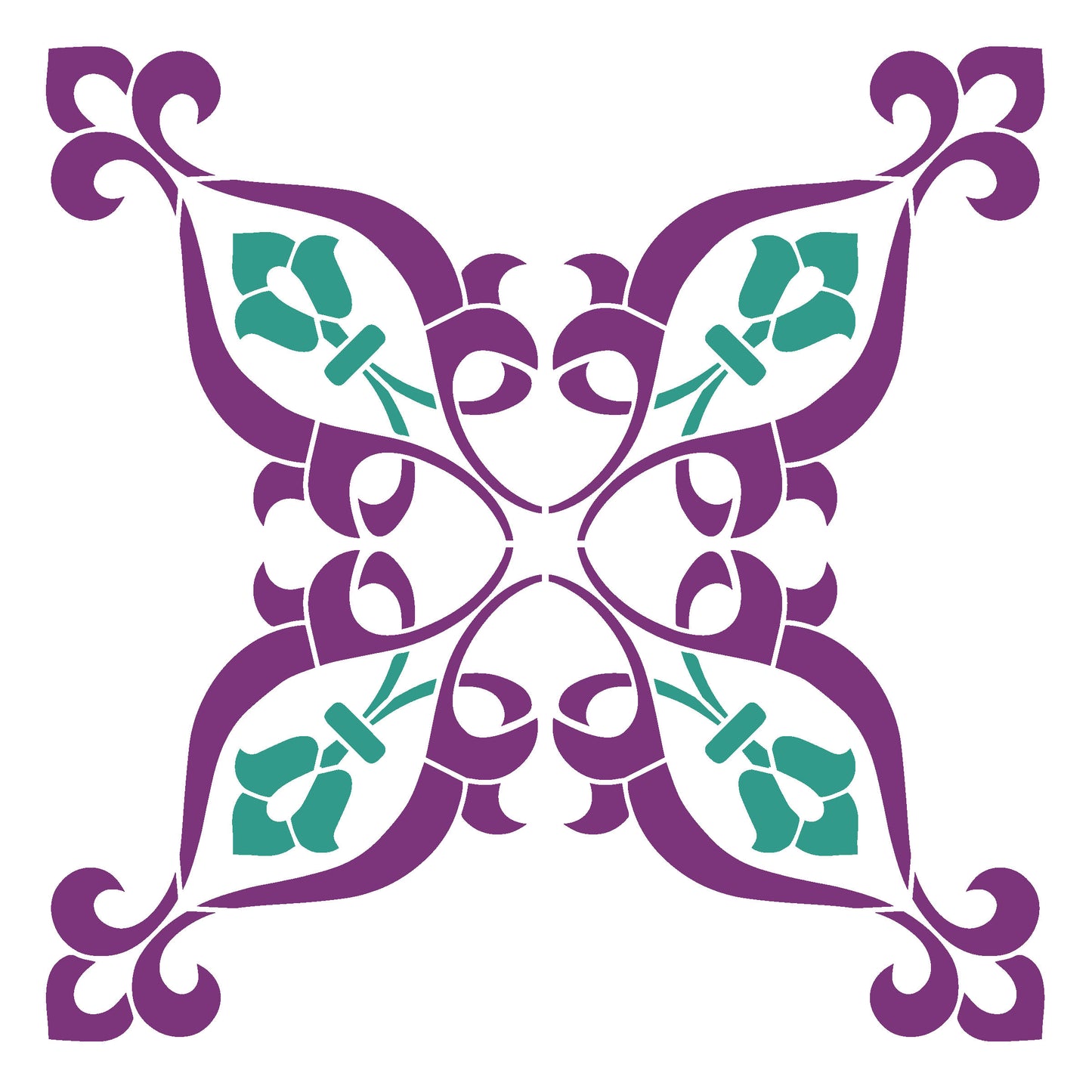 MaxxxMart -Tiles Pattern Wall Stencil (Inches)