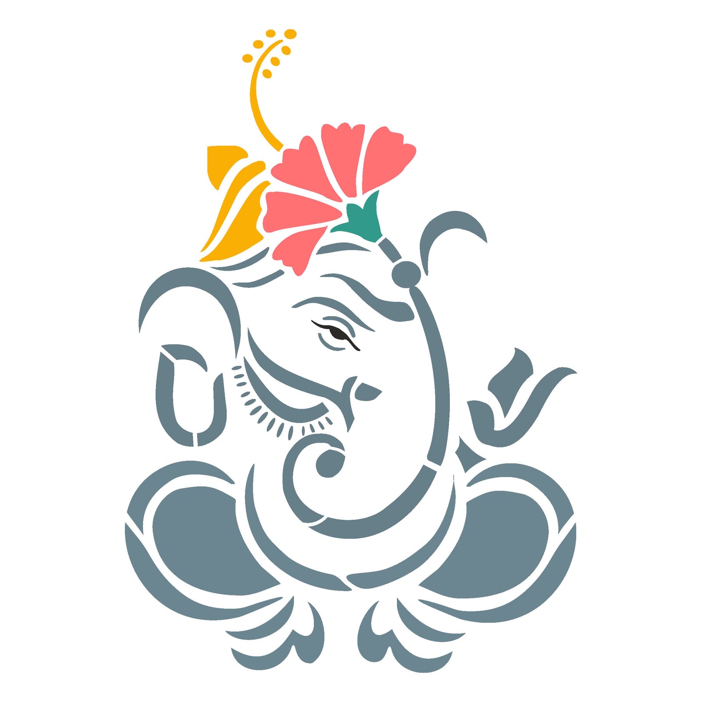 MaxxxMart -God's Theme Wall Stencil-2 (Inches)