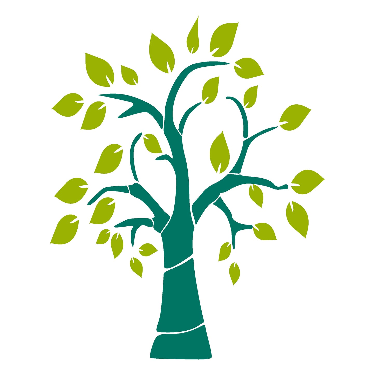 MaxxxMart -Trees And Branches Wall Stencil (Inches)