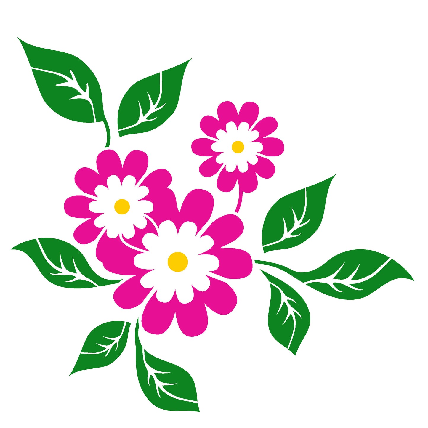 MaxxxMart -Flower Wall Stencil-2 (Inches)