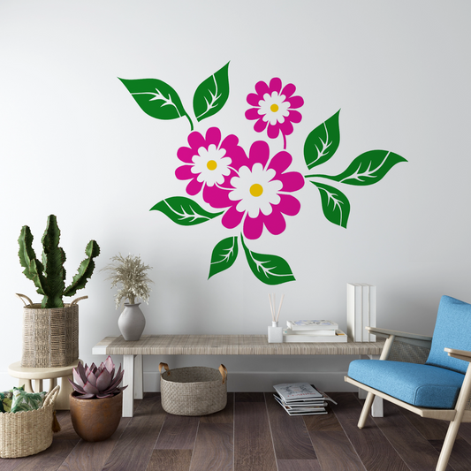 MaxxxMart -Flower Wall Stencil-2 (Inches)
