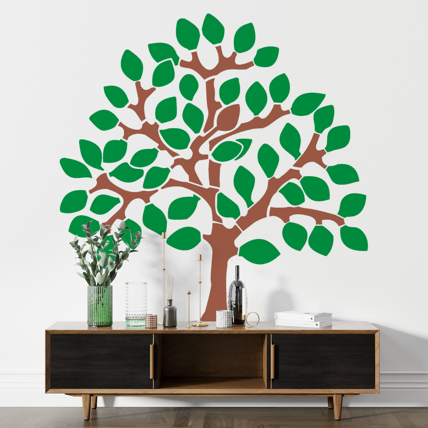 MaxxxMart -Trees And Branches Wall Stencil (Inches)