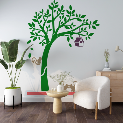 MaxxxMart -Trees And Branches Wall Stencil (Inches)