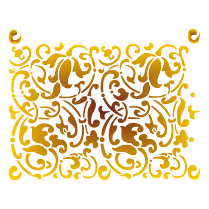 MaxxxMart -Tiles Pattern Wall Stencil (Inches)