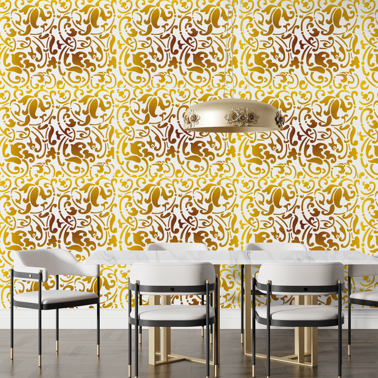 MaxxxMart -Tiles Pattern Wall Stencil (Inches)