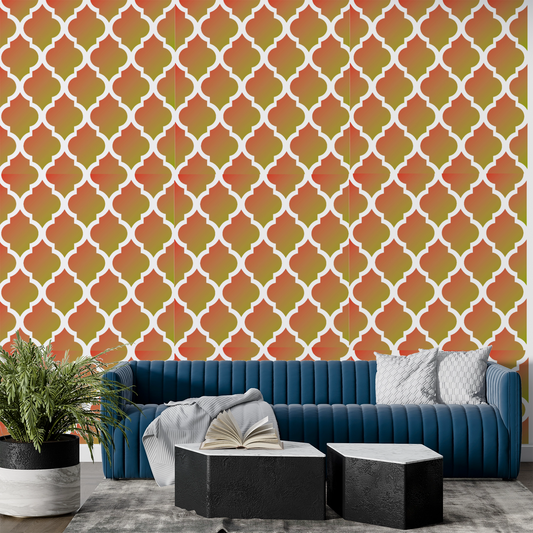 MaxxxMart -Tiles Pattern Wall Stencil (Inches)