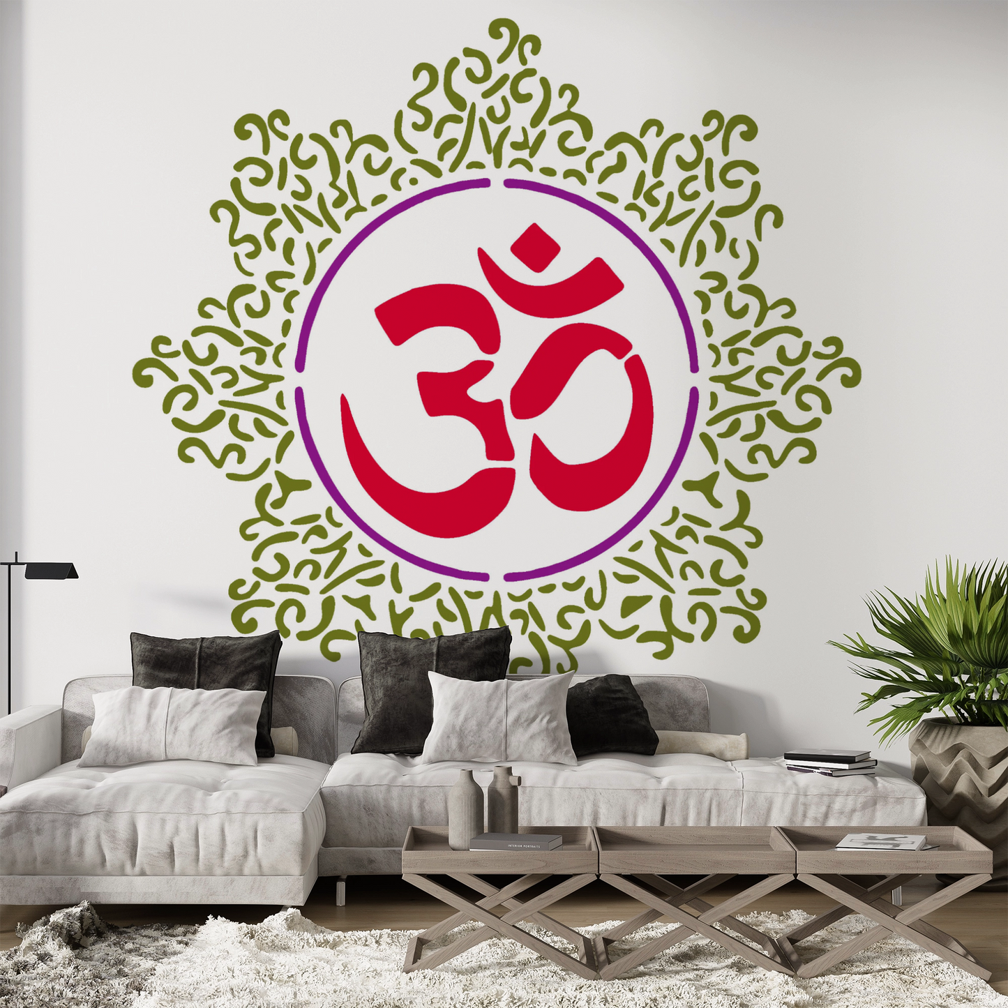 MaxxxMart -Mandala Pattern  Wall Stencil-1 (Inches)