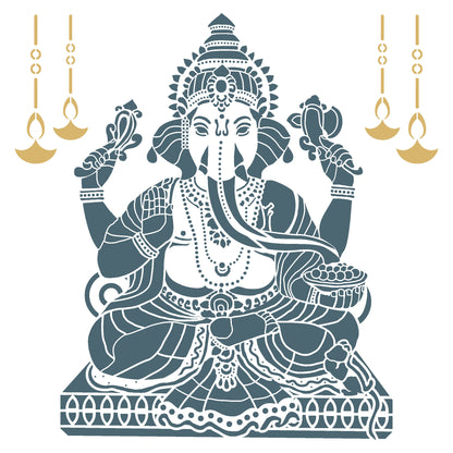 MaxxxMart -God's Theme Wall Stencil-3 (Inches)