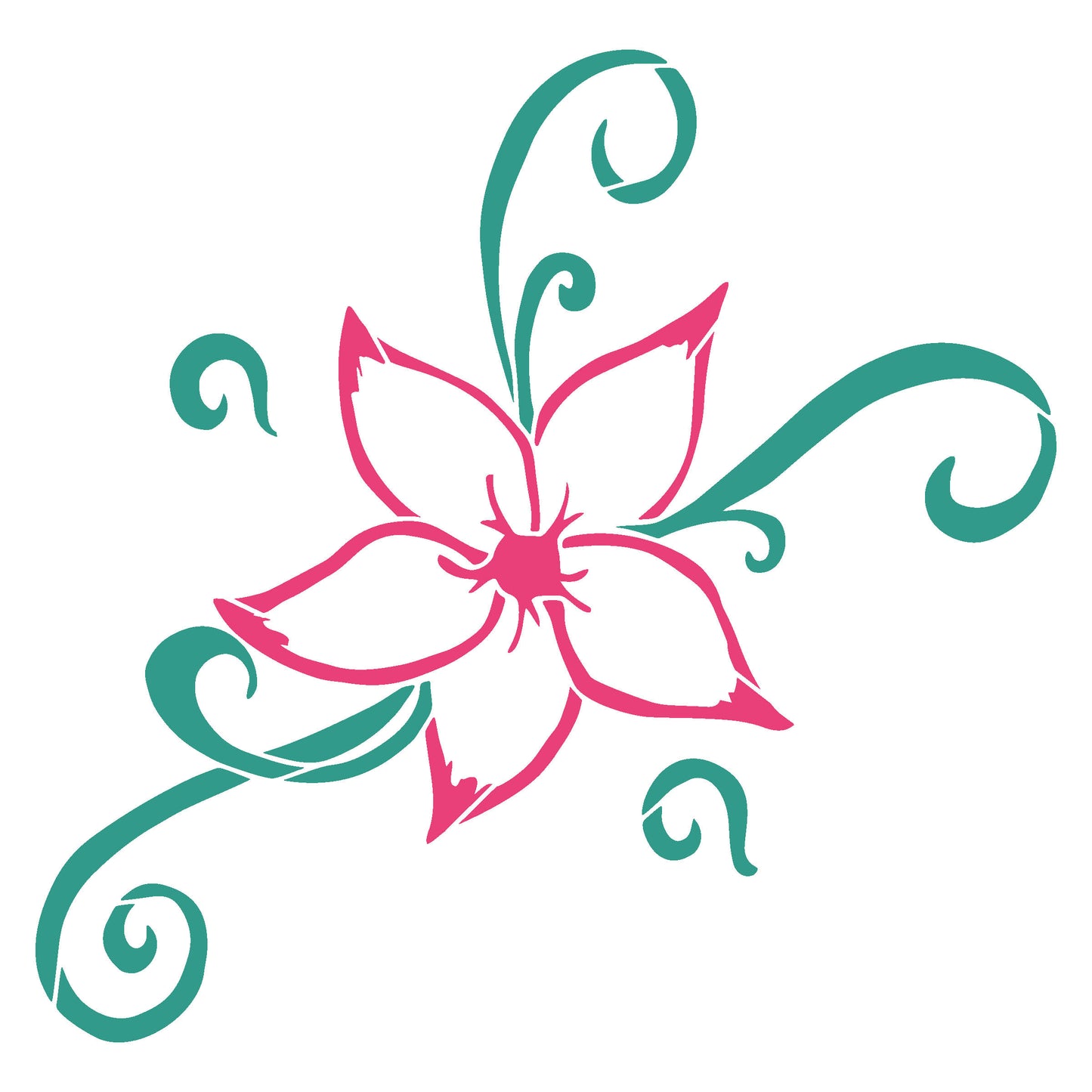 MaxxxMart -Flower Wall Stencil-2 (Inches)