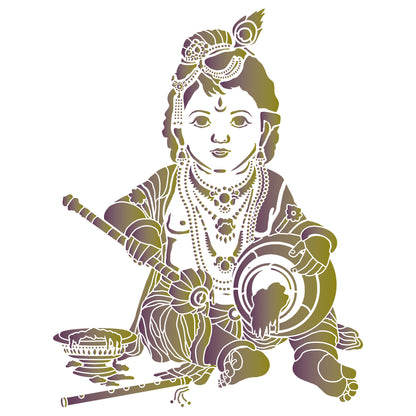 MaxxxMart -God's Theme Wall Stencil-4 (Inches)