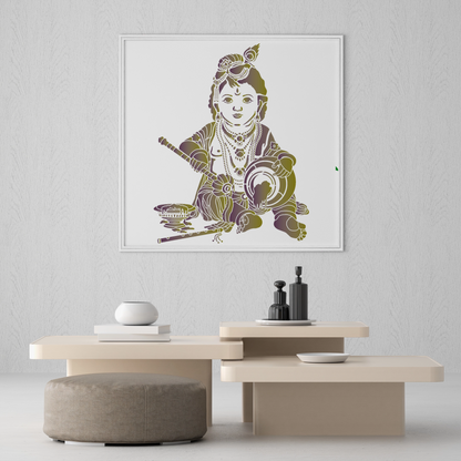 MaxxxMart -God's Theme Wall Stencil-4 (Inches)