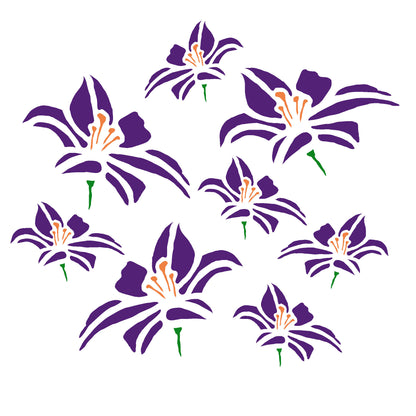 MaxxxMart -Flower Wall Stencil-3 (Inches)