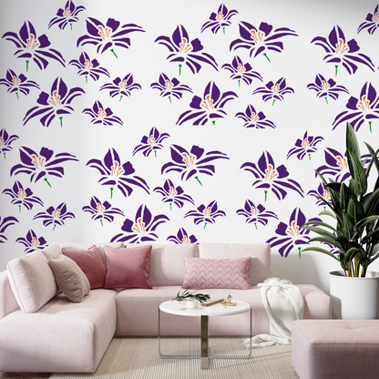 MaxxxMart -Flower Wall Stencil-3 (Inches)