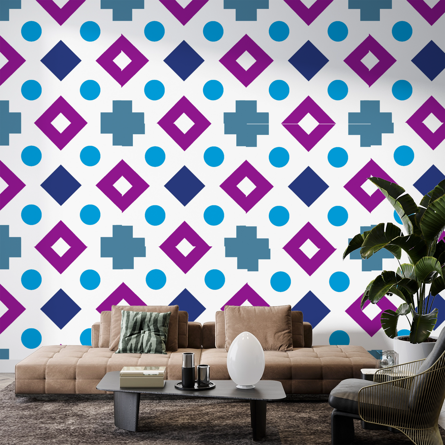 MaxxxMart -Tiles Pattern  Wall Stencil (Inches)