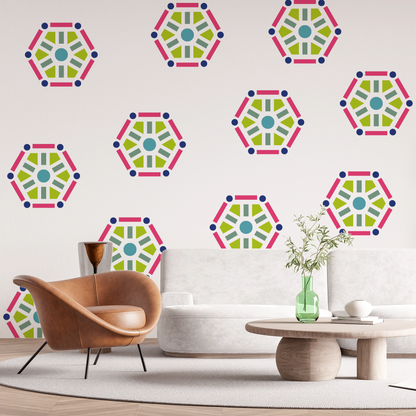 MaxxxMart -Tiles Pattern  Wall Stencil-2 (Inches)