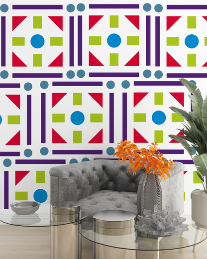 MaxxxMart -Tiles Pattern  Wall Stencil-2 (Inches)