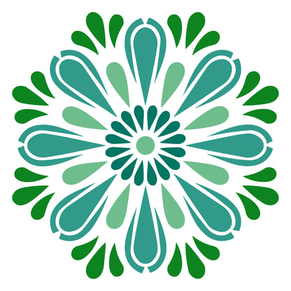 MaxxxMart -Mandala Pattern  Wall Stencil-2 (Inches)