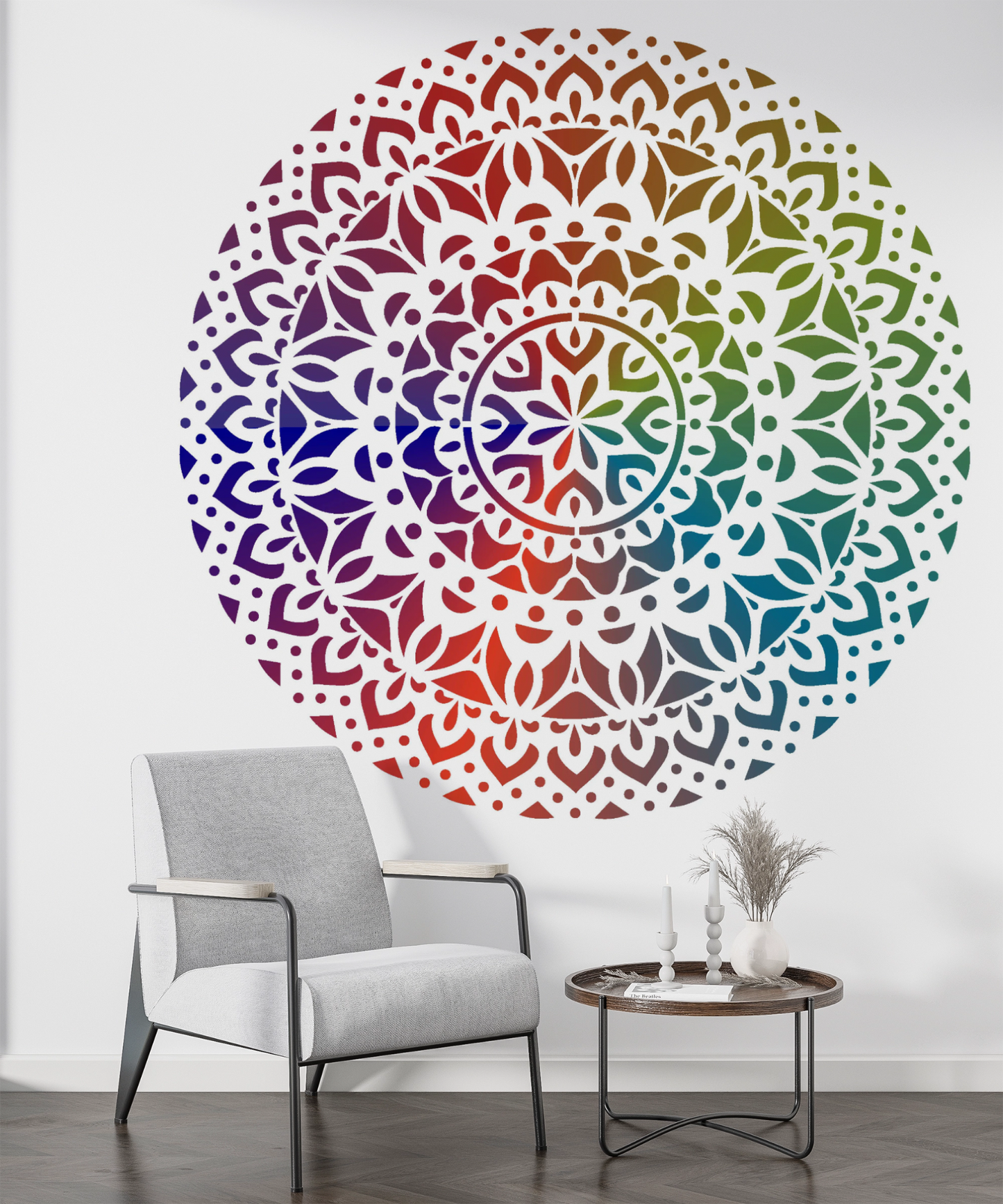 MaxxxMart -Mandala Pattern  Wall Stencil-2 (Inches)