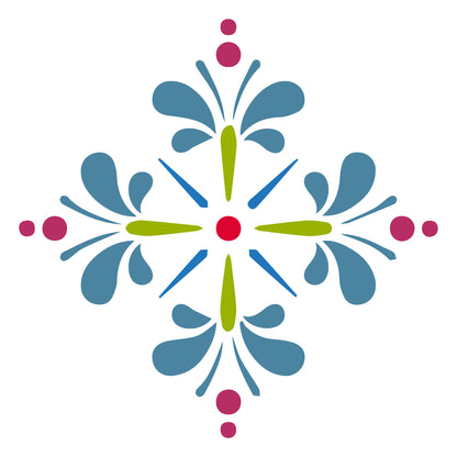 MaxxxMart -Tiles Pattern  Wall Stencil-2 (Inches)