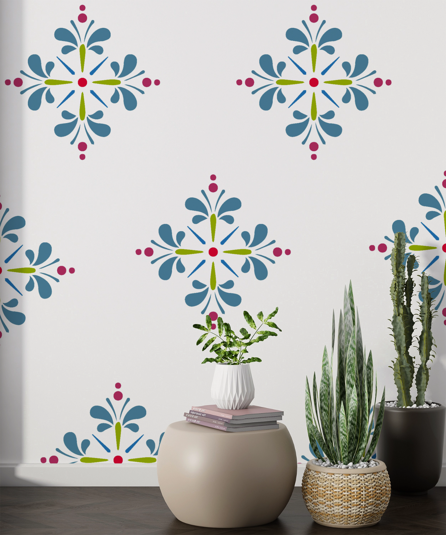 MaxxxMart -Tiles Pattern  Wall Stencil-2 (Inches)