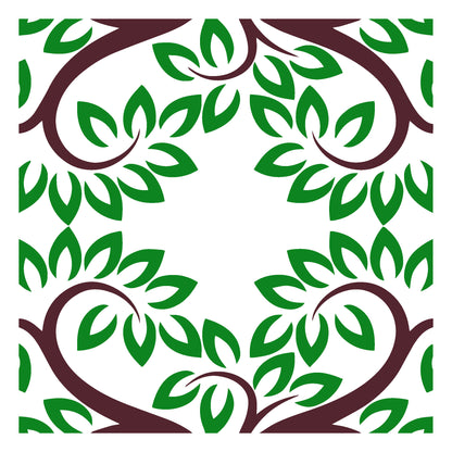 MaxxxMart -Leaf Pattern  Wall Stencil (Inches)