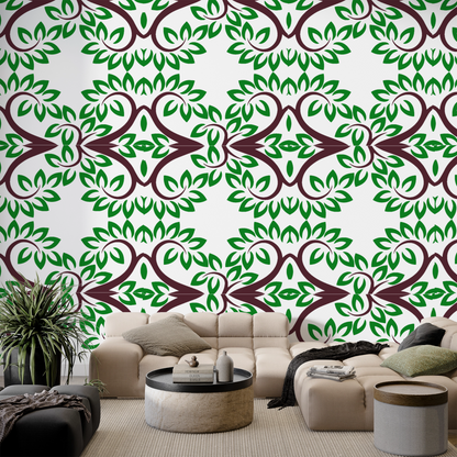 MaxxxMart -Leaf Pattern  Wall Stencil (Inches)