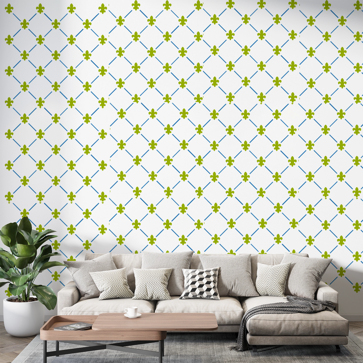 MaxxxMart -Tiles Pattern  Wall Stencil-2 (Inches)